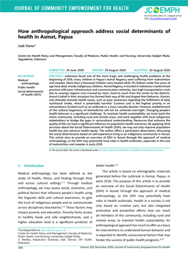 How Anthropological Approach Address Social Determinants of Health in Asmat, Papua