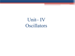 Chapter-5 Oscillators