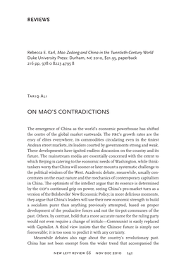 On Mao's Contradictions