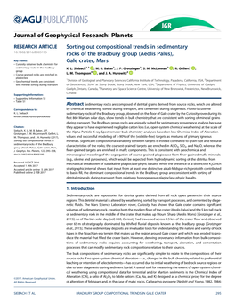 Sorting out Compositional Trends in Sedimentary Rocks of the Bradbury