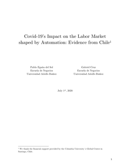 Covid-19'S Impact on the Labor Market Shaped