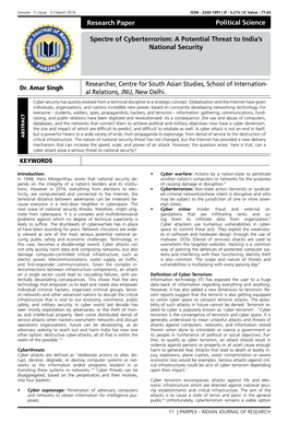 Research Paper Spectre of Cyberterrorism