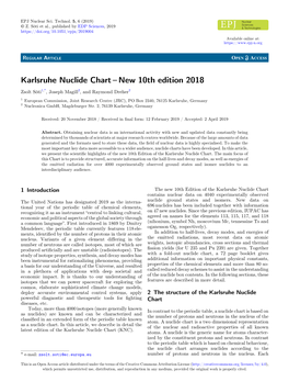 Karlsruhe Nuclide Chart – New 10Th Edition 2018