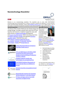 Nanotechnology Newsletter