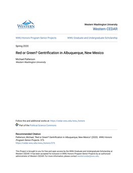 Gentrification in Albuquerque, New Mexico