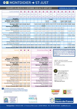 La Fiche Horaire