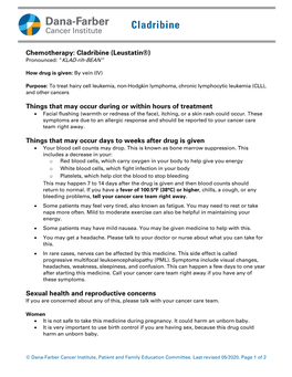 Cladribine (Leustatin®) Pronounced: “KLAD-Rih-BEAN”