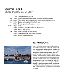 Helsinki, Thursday June 28, 2007