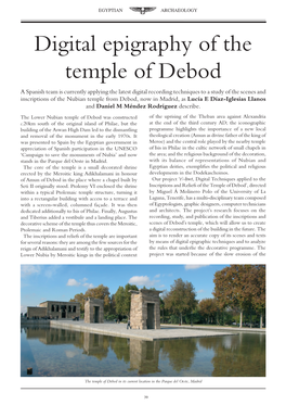 Digital Epigraphy of the Temple of Debod