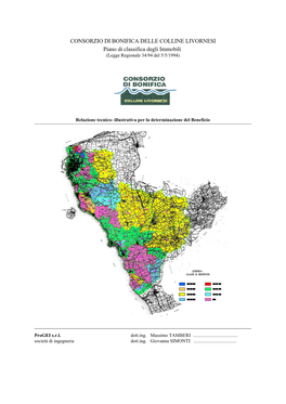 CONSORZIO DI BONIFICA DELLE COLLINE LIVORNESI Piano Di Classifica Degli Immobili (Legge Regionale 34/94 Del 5/5/1994)