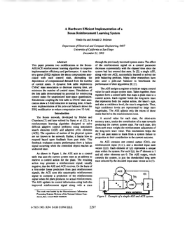 A Hardware Efficient Implementation of a Boxes Reinforcement Learning System