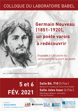 Germain Nouveau (1851-1920), Un Poète Varois À Redécouvrir