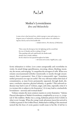 Medea's Lovesickness