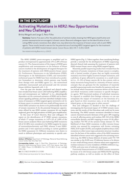 Activating Mutations in HER2: Neu Opportunities and Neu Challenges