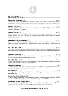 Highland Whisky £