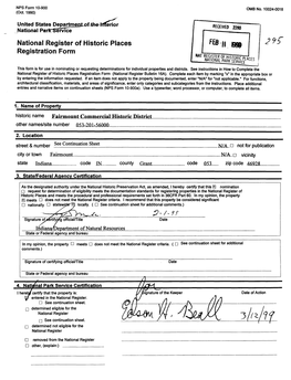 National Register of Historic Places Registration Form (National Register Bulletin 16A)