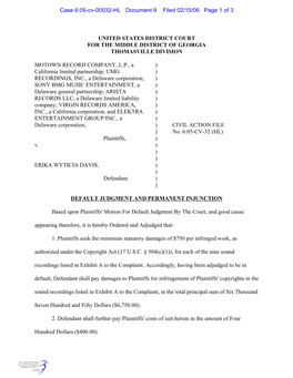 United States District Court for the Middle District of Georgia Thomasville Division