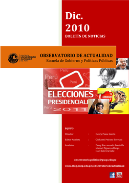 OBSERVATORIO DE ACTUALIDAD Escuela De Gobierno Y Políticas Públicas