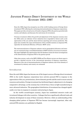 Economy 1951–1997