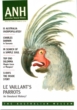 LE VAILLANT's PARROTS an Unnatural History?