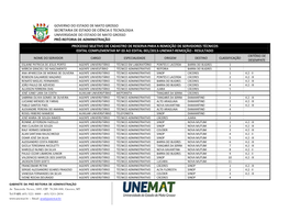 Governo Do Estado De Mato Grosso Secretaria De Estado De Ciência E Tecnologia Universidade Do Estado De Mato Grosso Pró-Reitoria De Administração