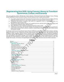 Using Futures Literacy to Transform Governance, Culture, and Economy