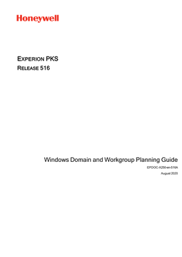 Windows Domain and Workgroup Planning Guide
