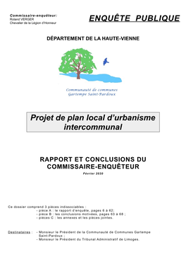 Rapport D'enquete