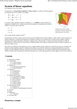 System of Linear Equations - Wikipedia, the Free Encyclopedia