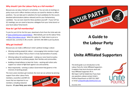 A Guide to the Labour Party for Unite Affiliated Supporters