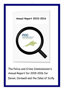 The Police and Crime Commissioner's Annual Report for 2015-2016 For