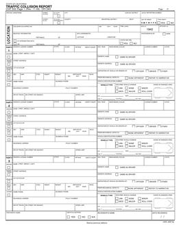 TRAFFIC COLLISION REPORT CHP 555 Page 1 (Rev