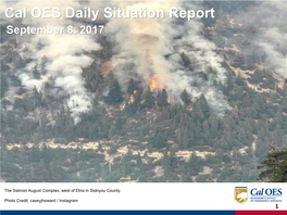 Cal OES Daily Situation Report September 8, 2017
