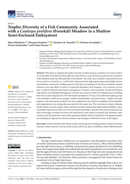 Trophic Diversity of a Fish Community Associated with a Caulerpa Prolifera (Forsskål) Meadow in a Shallow Semi-Enclosed Embayment