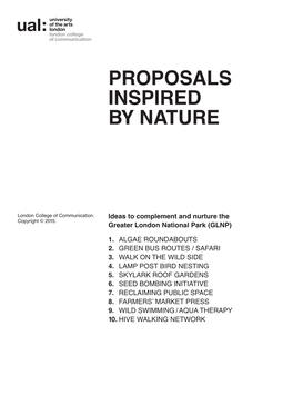 Proposals Inspired by Nature