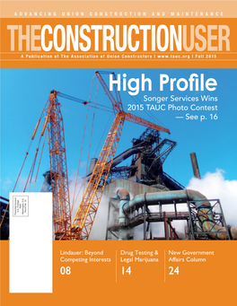 Fall 2015 High Profile Songer Services Wins 2015 TAUC Photo Contest — See P
