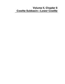 Volume II, Chapter 8 Cowlitz Subbasin—Lower Cowlitz