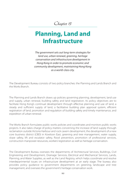 Planning, Land and Infrastructure