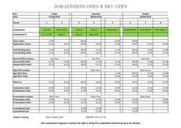 2018 London Open & Dev Open