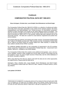 Codebook CPDS I 1960-2013