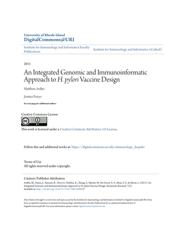 An Integrated Genomic and Immunoinformatic Approach to H