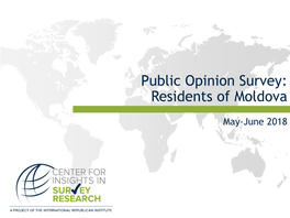 Public Opinion Survey: Residents of Moldova