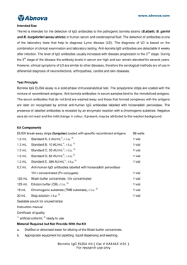 Borrelia Igg ELISA Kit ( Cat # KA1465 V.01 ) For