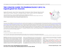 Ligand-Gated Ion Channels