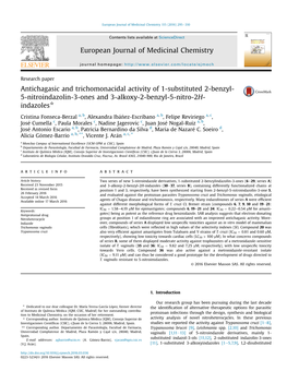 Antichagasic and Trichomonacidal Activity of 1-Substituted 2-Benzyl-5-Nitroindazolin-3-Ones and 3-Alkoxy-2-Benzyl-5-Nitro-2H-Ind