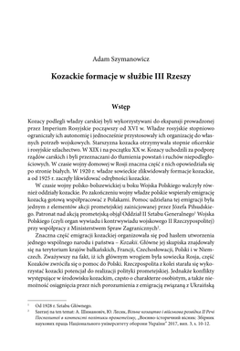 Kozackie Formacje W Służbie III Rzeszy