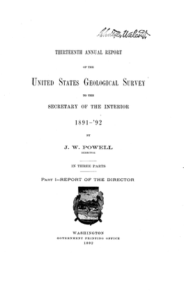 United States Geological Survey Secretary of The