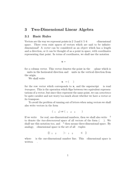 3 Two-Dimensional Linear Algebra