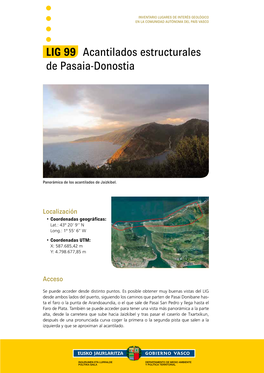 LIG 99 Acantilados Estructurales De Pasaia-Donostia