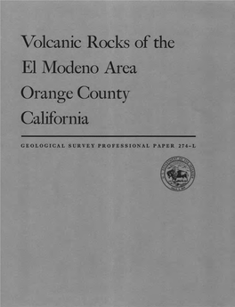 Volcanic Rocks of the El Modeno Area Orange County California